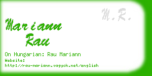 mariann rau business card